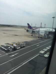 タイに向かう飛行機